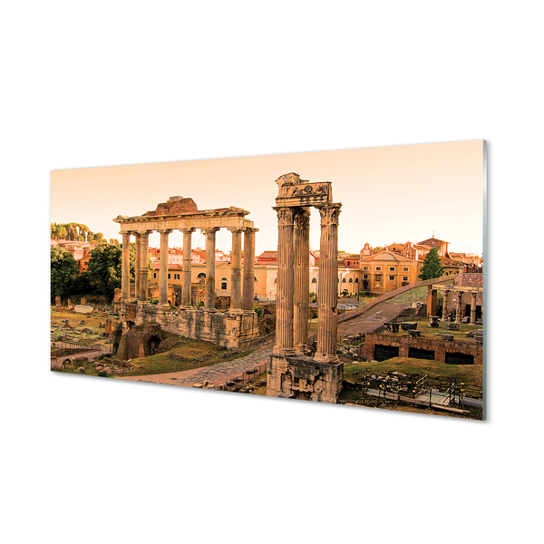 Glas panel Rom Roman Forum soluppgång