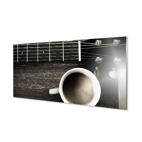 Glas panel Gitarr kaffe