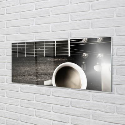 Glas panel Gitarr kaffe