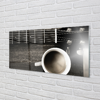 Glas panel Gitarr kaffe