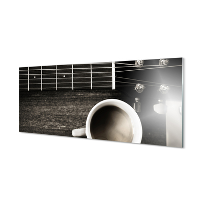 Glas panel Gitarr kaffe