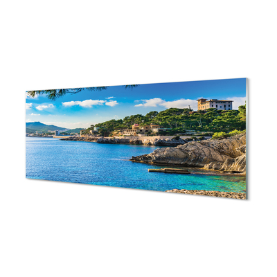 Glas panel Spanien havet kust berg