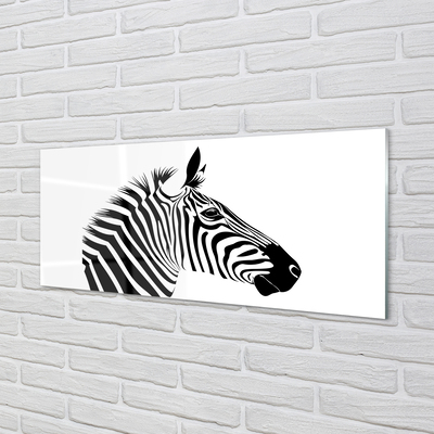 Glas panel Zebra illustration