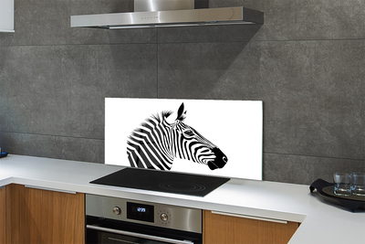 Glas panel Zebra illustration