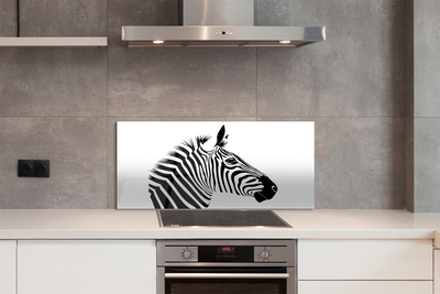 Glas panel Zebra illustration