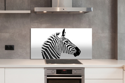 Glas panel Zebra illustration