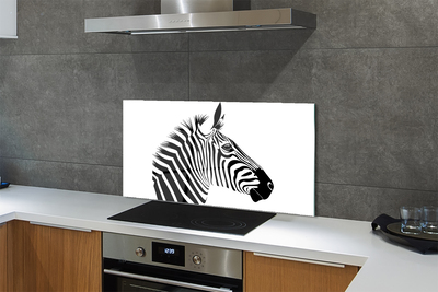 Glas panel Zebra illustration