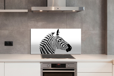 Glas panel Zebra illustration