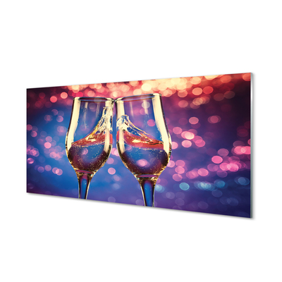 Glas panel Färgglada glas champagne bakgrund