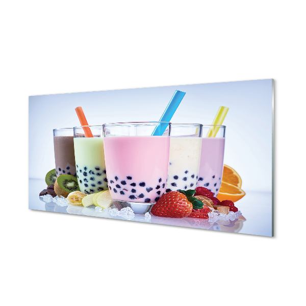 Glas panel Milkshakes med frukt