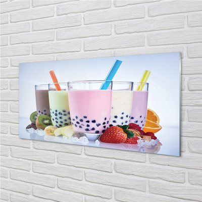 Glas panel Milkshakes med frukt