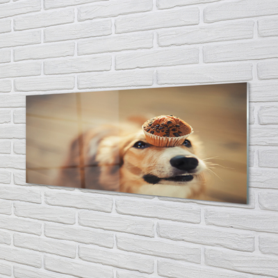 Glas panel Cupcake hund