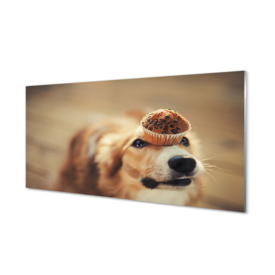 Glas panel Cupcake hund