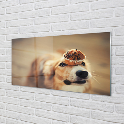 Glas panel Cupcake hund