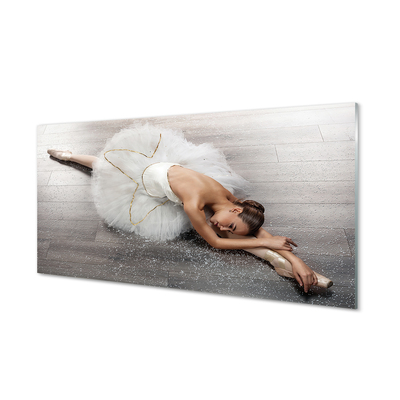 Glas panel Kvinna vit ballerina klänning