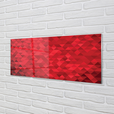 Glas panel Röda trianglar mönster