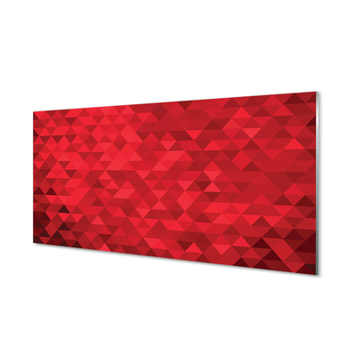 Glas panel Röda trianglar mönster