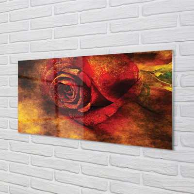 Glas panel Rose bild