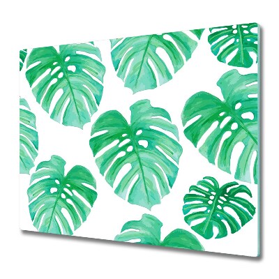 Skärbräda i glas Monstera