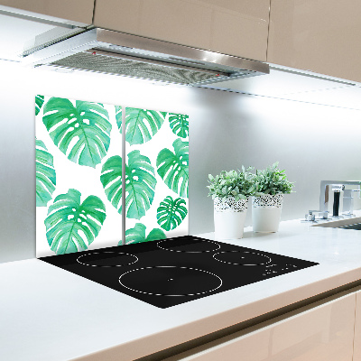 Skärbräda i glas Monstera