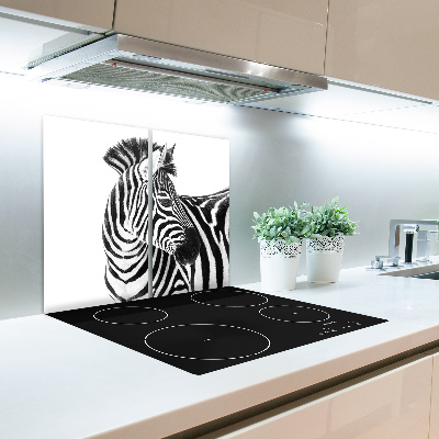 Skärbräda i härdat glas Zebra i snön