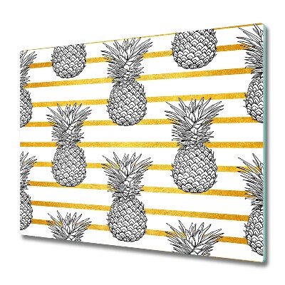 Skärbräda glas Randiga ananas