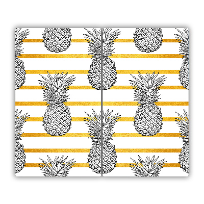 Skärbräda glas Randiga ananas