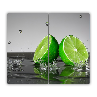 Skärbräda glas Lime i vatten