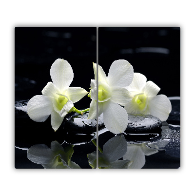 Glasskärbräda Vit orkidéblomma
