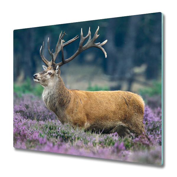 Glasskärbräda Rådjur bland lavendel