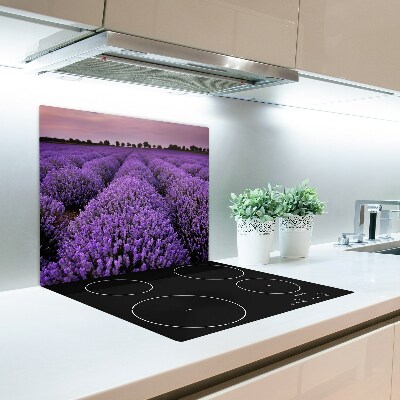 Skärbräda i härdat glas Lavendelfält