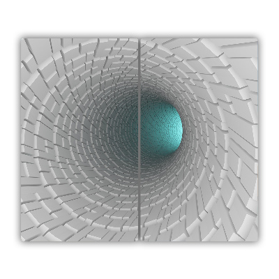 Skärbräda i glas 3D-tunnel