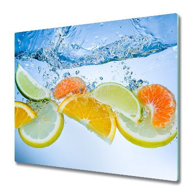 Glasskärbräda Citrusfrukter under vatten