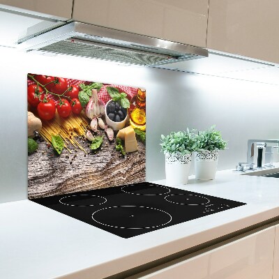 Glasskärbräda italiensk mat