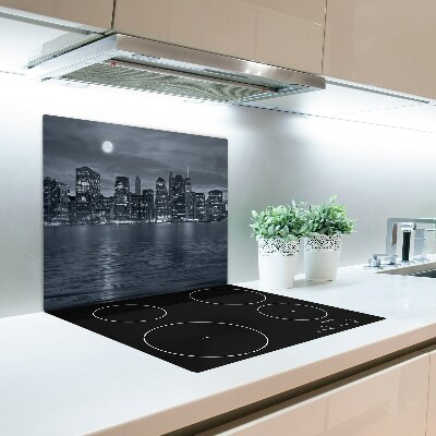 Skärbräda glas New York på natten