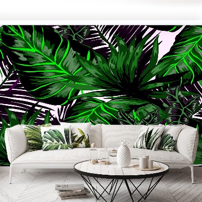 Fondtapet Monstera lämnar