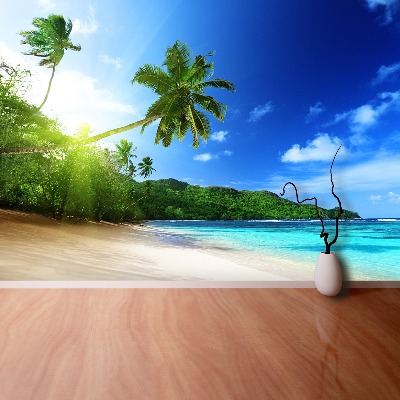 Fototapet Strand på Seychellerna