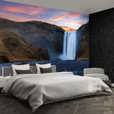 Fondtapet Skogafoss vattenfall