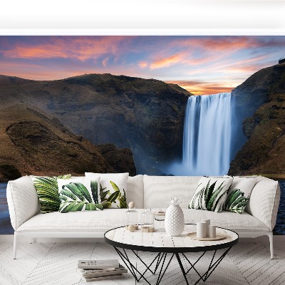 Fondtapet Skogafoss vattenfall