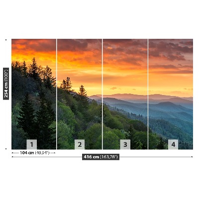 Fototapet Berg soluppgång