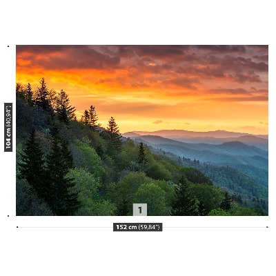 Fototapet Berg soluppgång