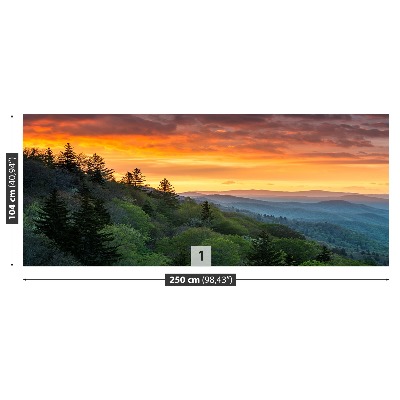 Fototapet Berg soluppgång
