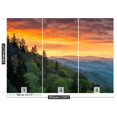 Fototapet Berg soluppgång