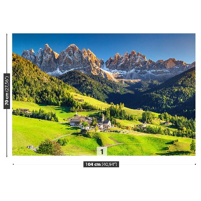 Fototapet Dolomiterna bergen