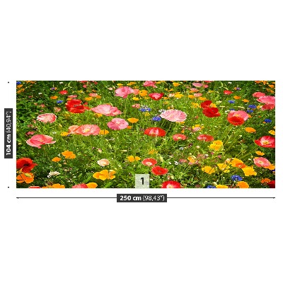 Fototapet Blommor äng