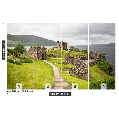 Fototapet Loch Ness slott