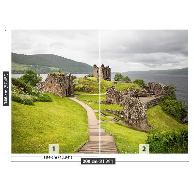 Fototapet Loch Ness slott