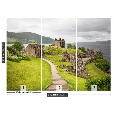 Fototapet Loch Ness slott