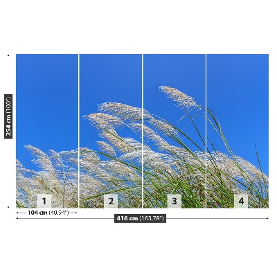 Fototapet Blått gräs