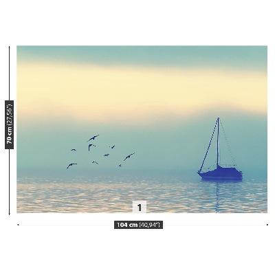 Fototapet Segelbåt sjö